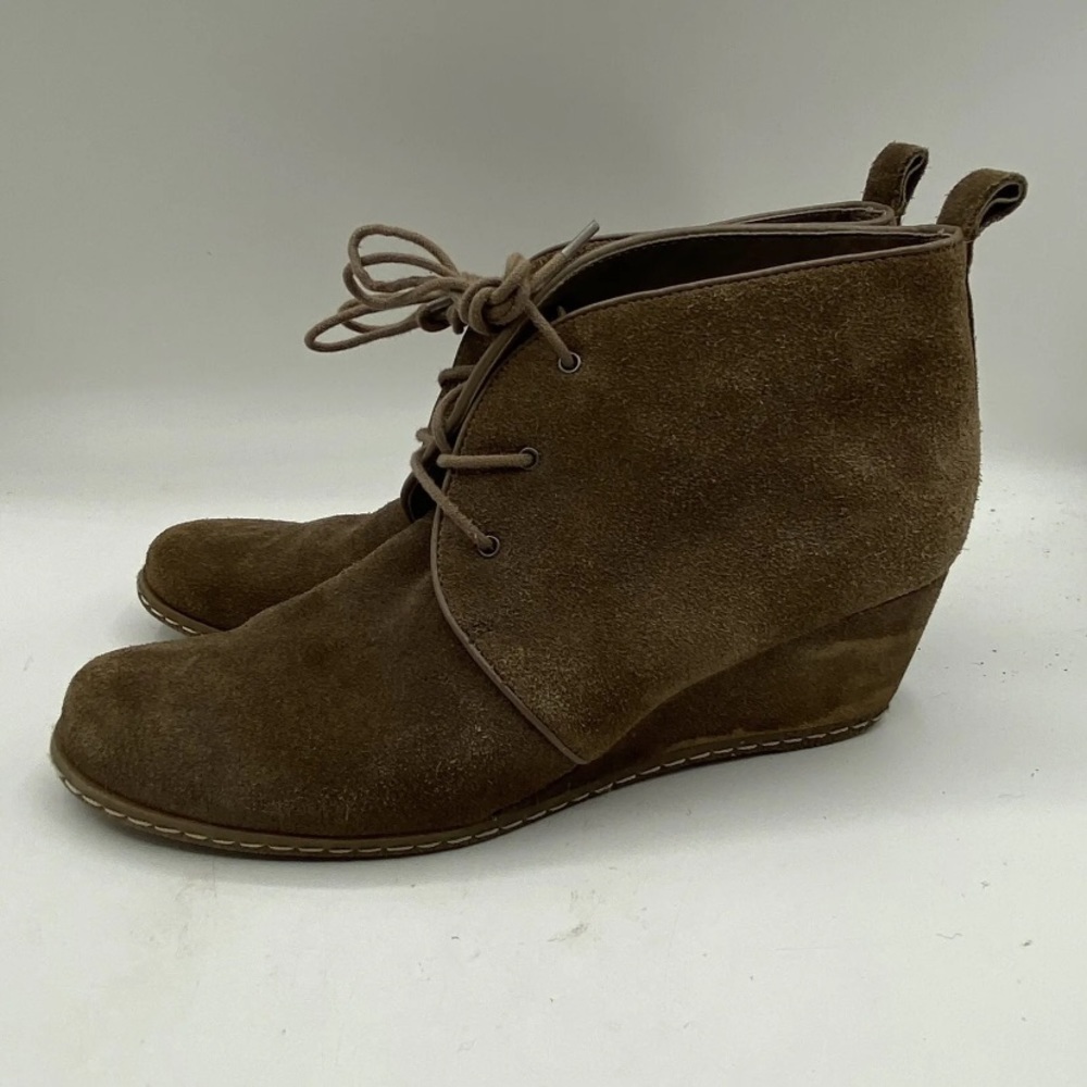 Franco Sarto Annabelle Taupe Brown Suede Ankle Boots Booties Women’s Size 9 (10)